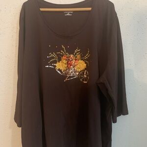 Catherine’s 2X sequins top cute top for fall and Thanksgiving.